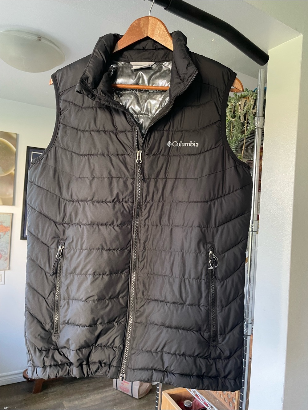 Columbia Omni-Heat Black Quilted Puffer Vest, Unisex
